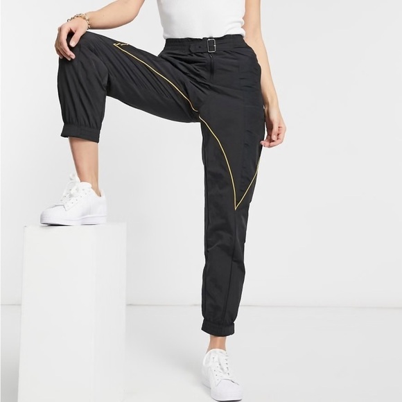 adidas Originals Pants - Adidas Originals x Paolina Russo Track Pants Women’s Small Black Yellow Joggers